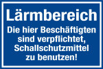 Aushang am Arbeitsplatz - Lärmbereich