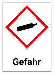 GHS Kennzeichnung - Gefahr, unter Druck stehende Gase  