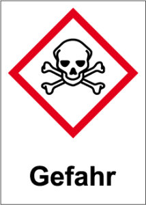 GHS Kennzeichnung - Gefahr, akute Toxizität - Folie Selbstklebend - 57 x 80 mm