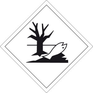 Gefahrgutzeichen - Umweltgefährdende Stoffe - Folie selbstklebend - 5 x 5 cm