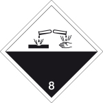 Gefahrgutzeichen - Ätzende Stoffe   