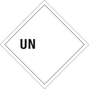 Gefahrgutzeichen - UN-Nummer - Folie selbstklebend - 5 x 5 cm