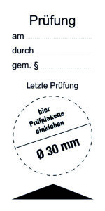 Prüfung/ Letzte Prüfung - Folie Selbstklebend - 80 x 40 mm