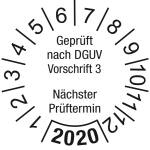 Jahresprüfplakette 2020 | Gepr ... rüftermin | DP620 | Wunschfarbe