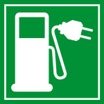 Schild für erneuerbare Energien - Elektro Tankstelle
