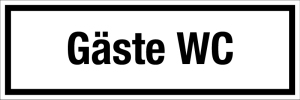 Gastronomie- und Gewerbeschild - Gäste WC - Aluminium - 5 x 15 cm