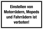 Gastronomie- und Gewerbeschild - ... ds und Fahrrädern ist verboten!