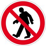 Prohibited sign - prohibited for pedestrians