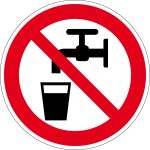 Verbotszeichen - Kein Trinkwasser