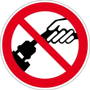 Verbotszeichen - Am Kabel ziehen verboten - Aluminium - Ø 5 cm