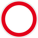 Verbotszeichen - Durchfahrt verboten
