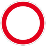 Verbotszeichen - Durchfahrt verboten