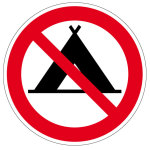 Verbotszeichen - Zelten verboten