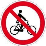 Verbotszeichen - Fahrrad fahren verboten