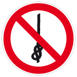 Verbotszeichen - Knoten von Seilen verboten