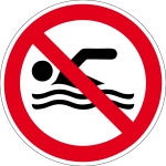 Verbotszeichen - Schwimmen verboten