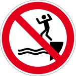 Verbotszeichen - Ins Wasser springen verboten