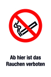 Prohibition Sign - From here smoking is prohibited