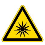 Warnzeichen - Warnung vor optischer Strahlung 