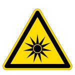 Warnzeichen - Warnung vor optischer Strahlung 