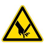 Warnzeichen - Warnung vor Schnittverletzungen