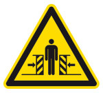Warnzeichen - Warnung vor Quetschgefahr