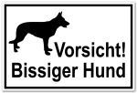 Zutrittsschild - Vorsicht! Bissiger Hund