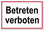 Warnschild - Probebetrieb!