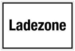 Zutrittsschild - Ladezone  - Aluminium - 20 x 30 cm