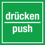 Türkennzeichnung - drücken/ push