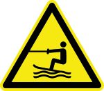Warnzeichen - Warnung vor Wasserski-Bereich