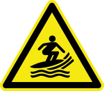 Warnzeichen - Warnung vor Surfern