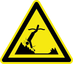 Warning sign - warning of objects in the water
