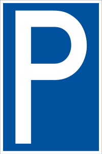 Parkplatzschild - Parkplatz - Folie Selbstklebend  - 20 x 30 cm