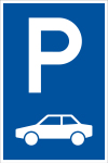 Parkplatzschild - Nur für PKW