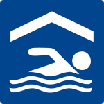 Schwimmbadschild - Hallenbad