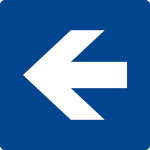Schwimmbadschild - Richtungspfeil links/ rechts
