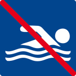 Schwimmbadschild - Schwimmen verboten