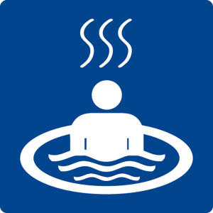 Schwimmbadschild - Whirlpool - Folie Selbstklebend - 5 x 5 cm