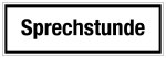 Krankenhaus- und Praxisschild - Sprechstunde