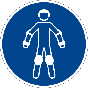 Gebotszeichen - Schutzausrüstung für Rollsport benutzen - Kunststoff - Ø 5 cm