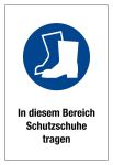 Gebotsschild - Schutzschuhe tragen