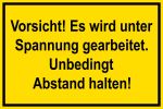 Warnschild - Abstand halten