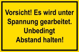 Warnschild - Abstand halten - Kunststoff - 20 x 30 cm