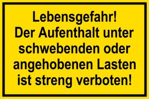 Warnschild - Lebensgefahr - Kunststoff - 20 x 30 cm