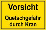 Warnschild - Vorsicht Quetschgefahr