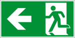 Fluchtwegzeichen - Rettungsweg links (E001-1)