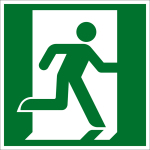 Fluchtwegzeichen - Rettungsweg rechts (E002)