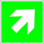Fluchtwegzeichen - Richtungsangabe diagonal (344)