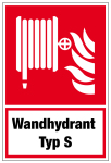 Fire protection sign - Wall hydrant type S